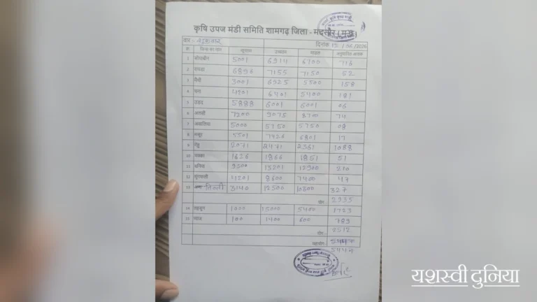 शामगढ़ मंडी भाव 12 जून 2026: लहसुन, सोयाबीन और धनिया के दामों में जोरदार तेजी, देखिए सभी फसलों की आवक और मंडी रिपोर्ट